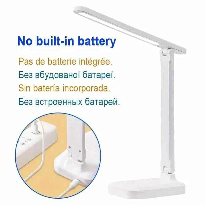 Adjustable LED Desk Lamp with Touch Control, Eye-Care Technology, USB Powered