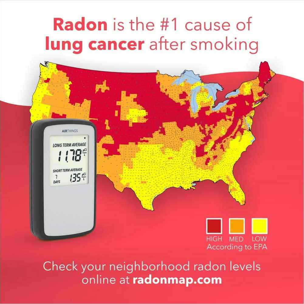 Airthings Corentium Home Radon Detector 223 Portable