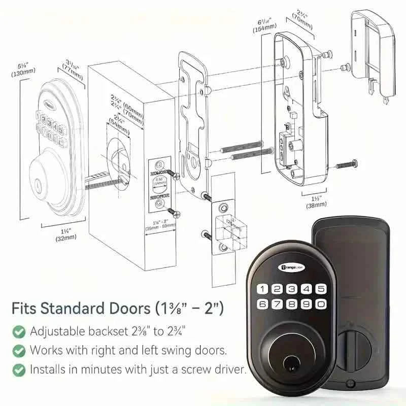 Auto Smart Keypad Door Lock Set
