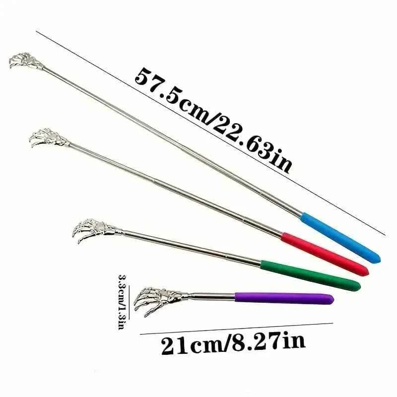 Retractable Back Itching Device – Stainless Steel Claw Massager for Relaxing the Back