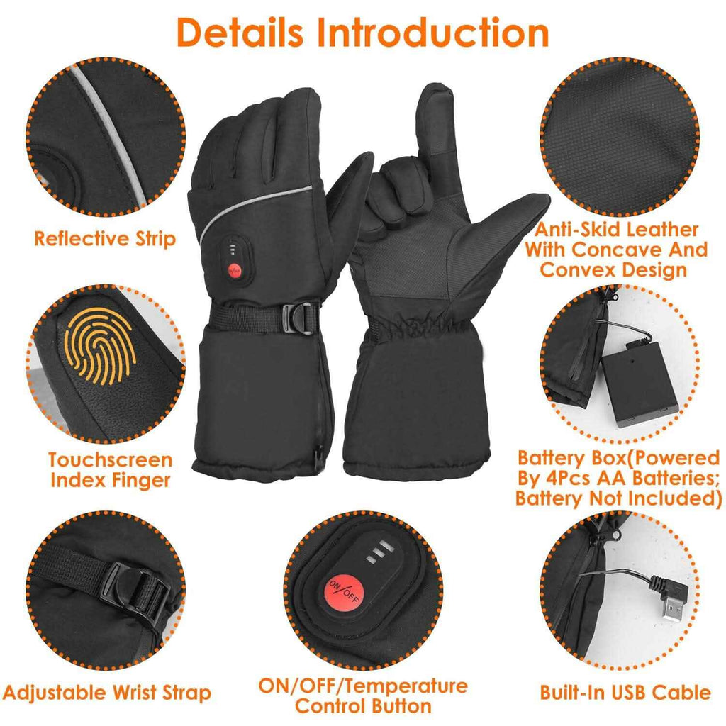 Battery Powered USB Touchscreen Thermal Gloves