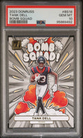 Graded 2023 Panini Donruss Tank Dell #BS18 Bomb Squad Rookie RC Football Card PSA 10 Gem Mint