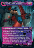 Slicer, Hired Muscle // Slicer, High-Speed Antagonist (BOT-021) - Transformers: (shatteredglass, convertdfc) (Borderless)