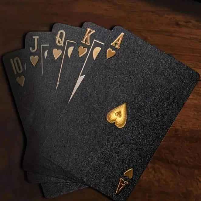 Black Golden Foil Poker Playing Cards