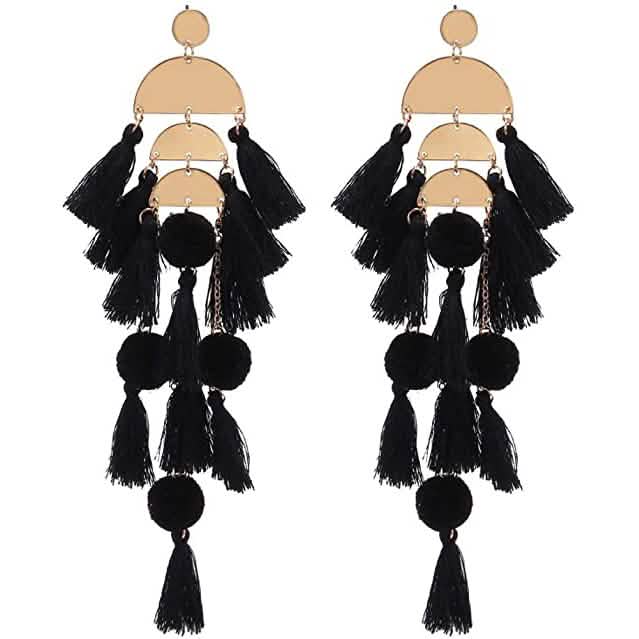 Boho Long Tassel Fringe Earrings