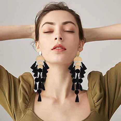 Boho Long Tassel Fringe Earrings