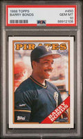 Graded 1988 Topps Barry Bonds #450 2nd Year Baseball Card PSA 10 Gem Mint