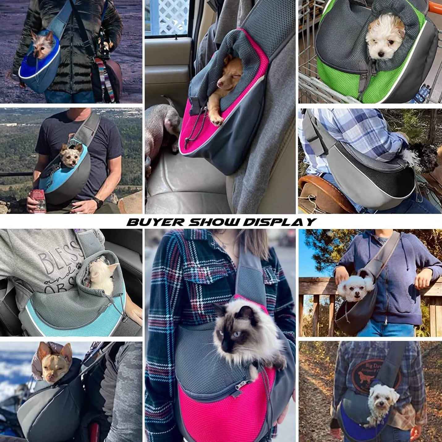 Breathable Mesh Travel Safe Sling Bag Carrier for Pets