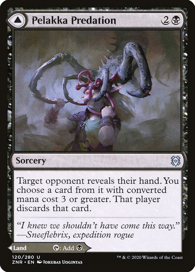Pelakka Predation // Pelakka Caverns (ZNR-120) - Zendikar Rising Foil