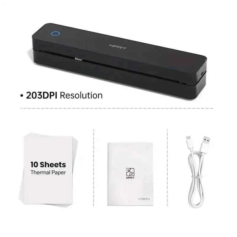 Portable Wireless Thermal Printer – 203DPI, A4 & Letter, USB Charging