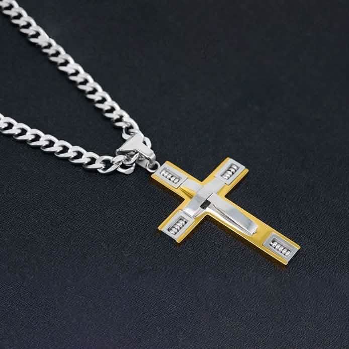 Men's Cross Necklaces in Stainless Steel