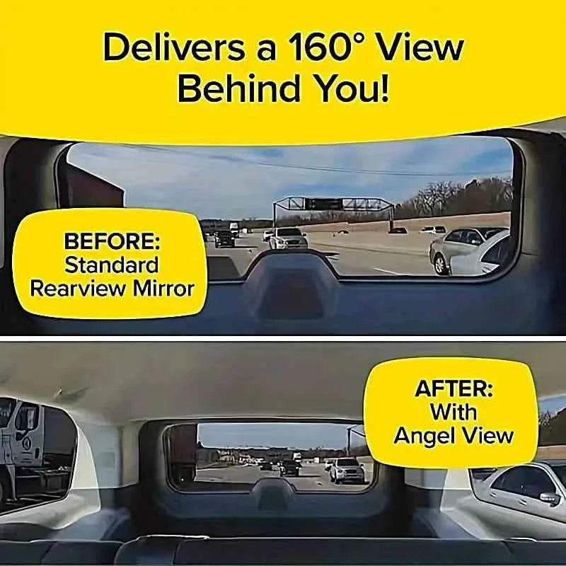 Car Wide Angle Rearview Mirror Curved Interior Large Field Of View Inside Mirror