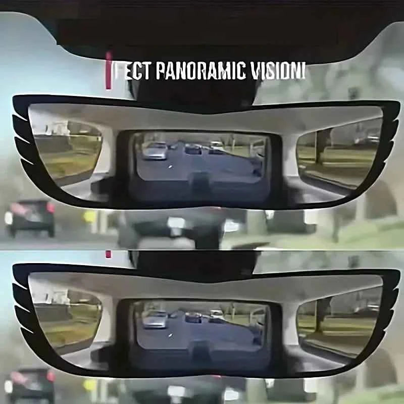 Car Wide Angle Rearview Mirror Curved Interior Large Field Of View Inside Mirror