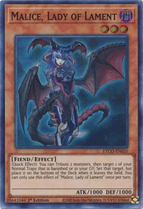 Malice, Lady of Lament [ETCO-EN035] Super Rare