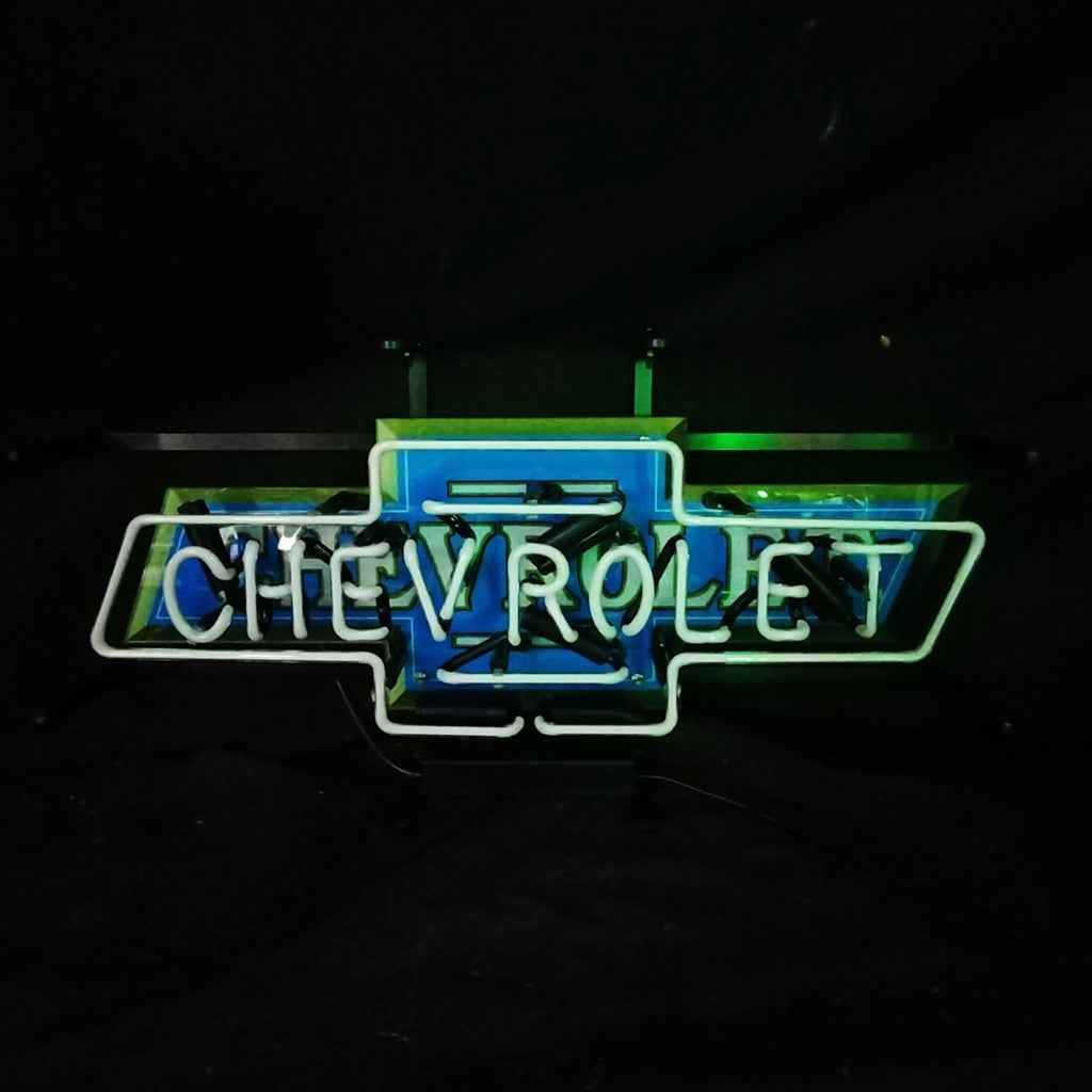 Chevrolet Font Classic Bowtie Logo Neon Signs