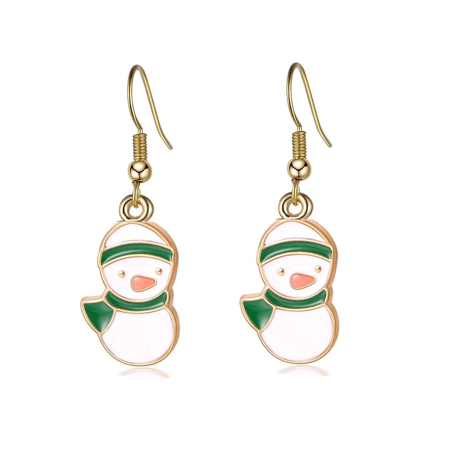 Christmas Ear Decor Hooks Creative Ladies Holiday Earrings