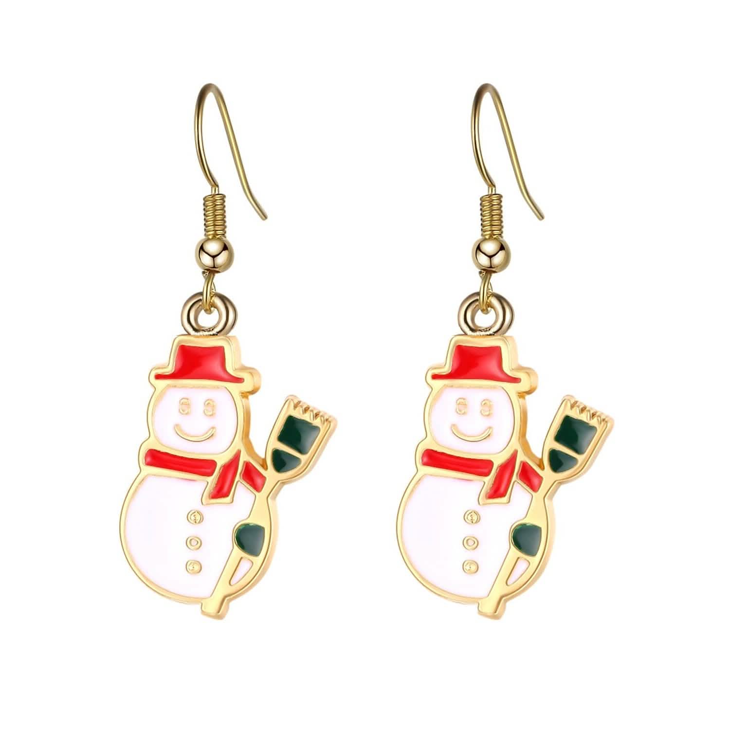 Christmas Ear Decor Hooks Creative Ladies Holiday Earrings