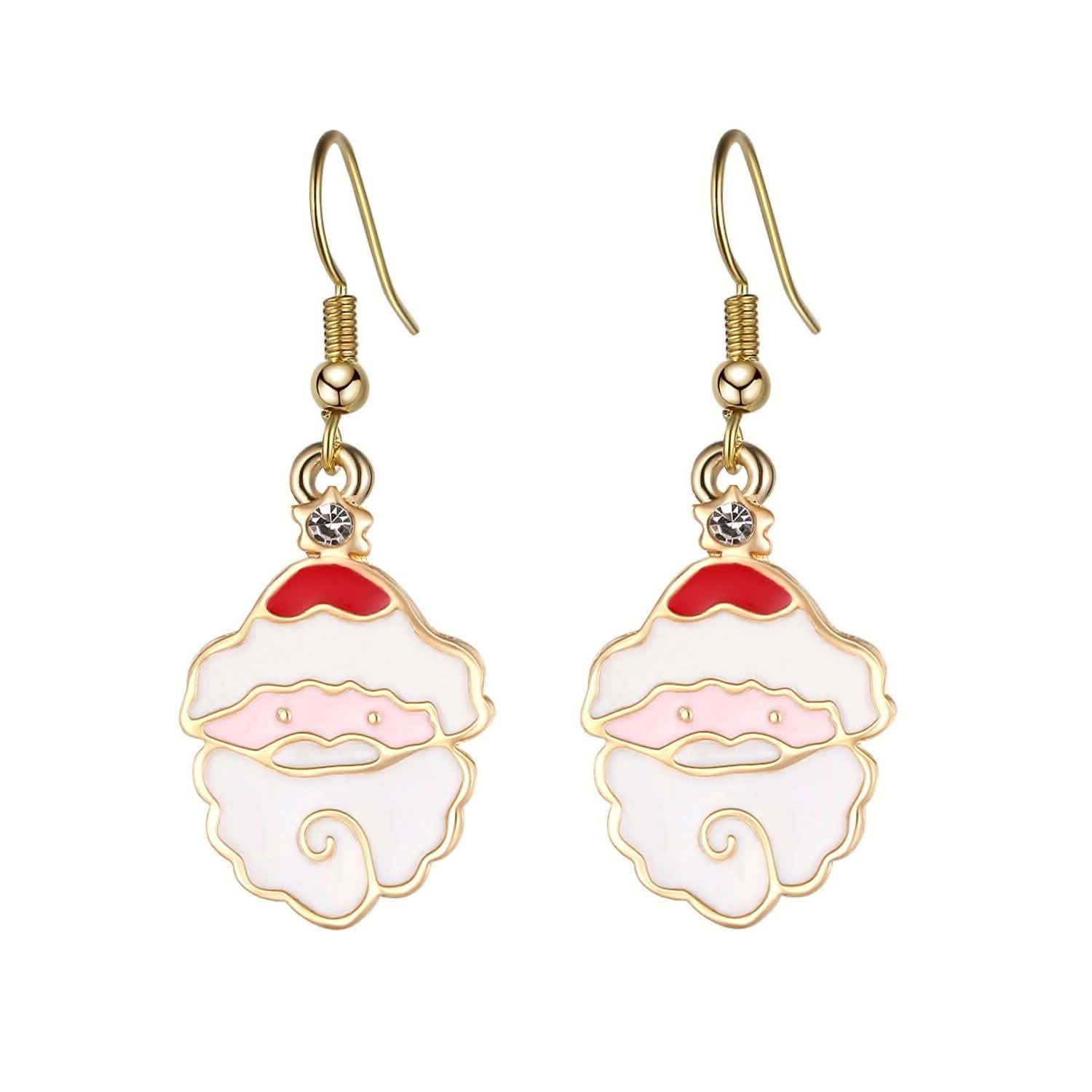 Christmas Ear Decor Hooks Creative Ladies Holiday Earrings