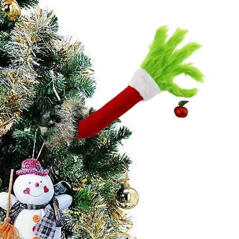 Christmas Poseable Bendable Grinch Furry Elf Decorations