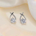 Creatively Designed Cross Earrings With Sparkling Zirconia for Women