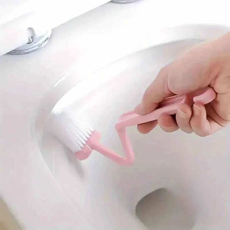 Curved Handle Function Cleaning Toilet Gap Brush