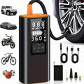 Portable Tire Inflator Air Compressor – 150 PSI Digital Air Pump with Light for Car, Bike & Motorcycle