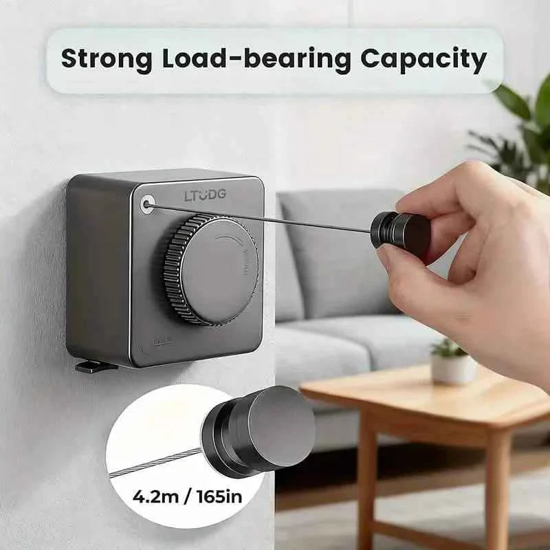 Retractable Clothesline – Heavy-Duty Wall-Mount Laundry Rack