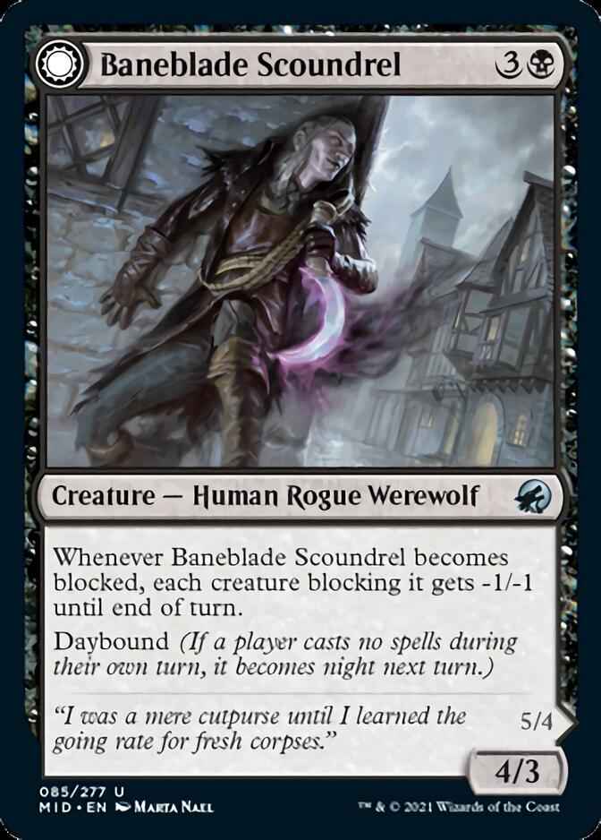 Baneblade Scoundrel // Baneclaw Marauder (MID-085) - Innistrad: Midnight Hunt: (Double Faced Transform)