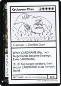 Cyclopean Titan (CMB1-040) - Mystery Booster Playtest Cards 2019