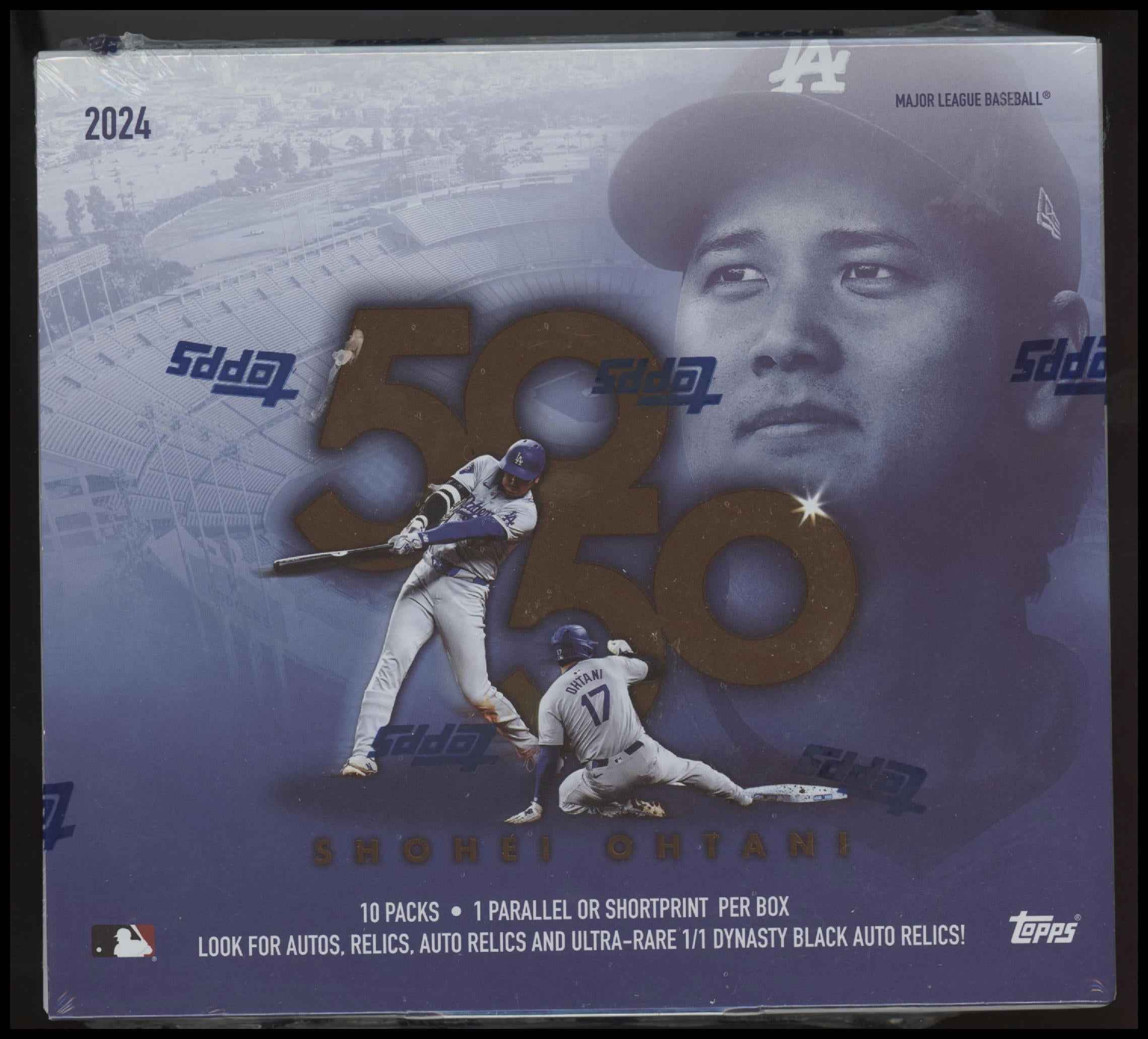 2024 Topps 50/50 Shohei Ohtani Baseball - 10 Pack Box
