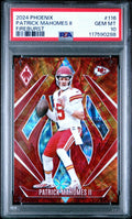 Graded 2024 Panini Phoenix Patrick Mahomes II #116 Fireburst /350 Football Card PSA 10 Gem Mint
