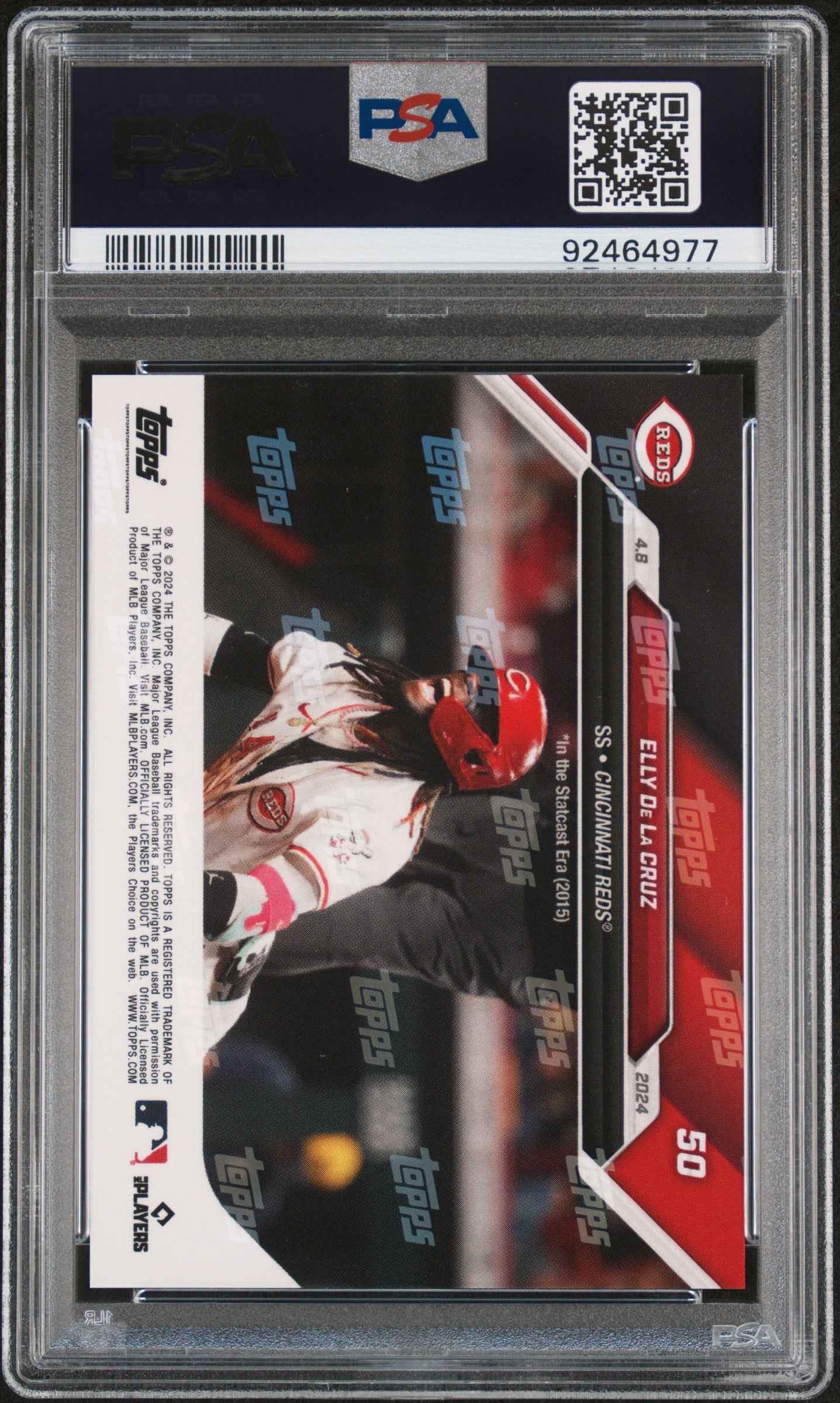 Graded 2024 Topps Now Elly De La Cruz #50 Rookie RC Baseball Card PSA 10 Gem Mint