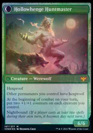 Avabruck Caretaker // Hollowhenge Huntmaster (PRE-187) - Innistrad: Crimson Vow Promos: (Double Faced Transform) Foil
