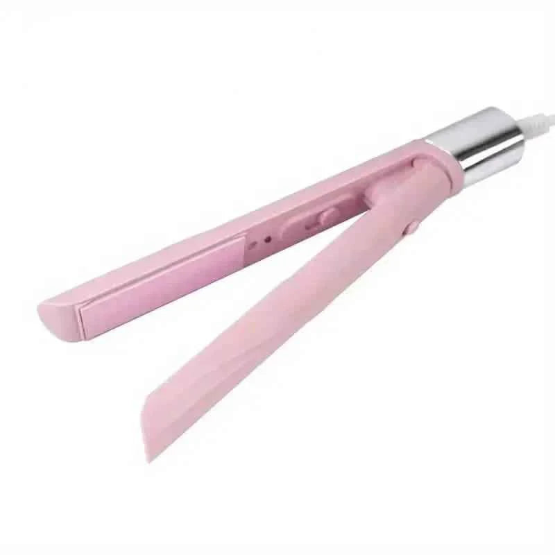 Electric Hair Straightener and Curler with Ceramic Plates