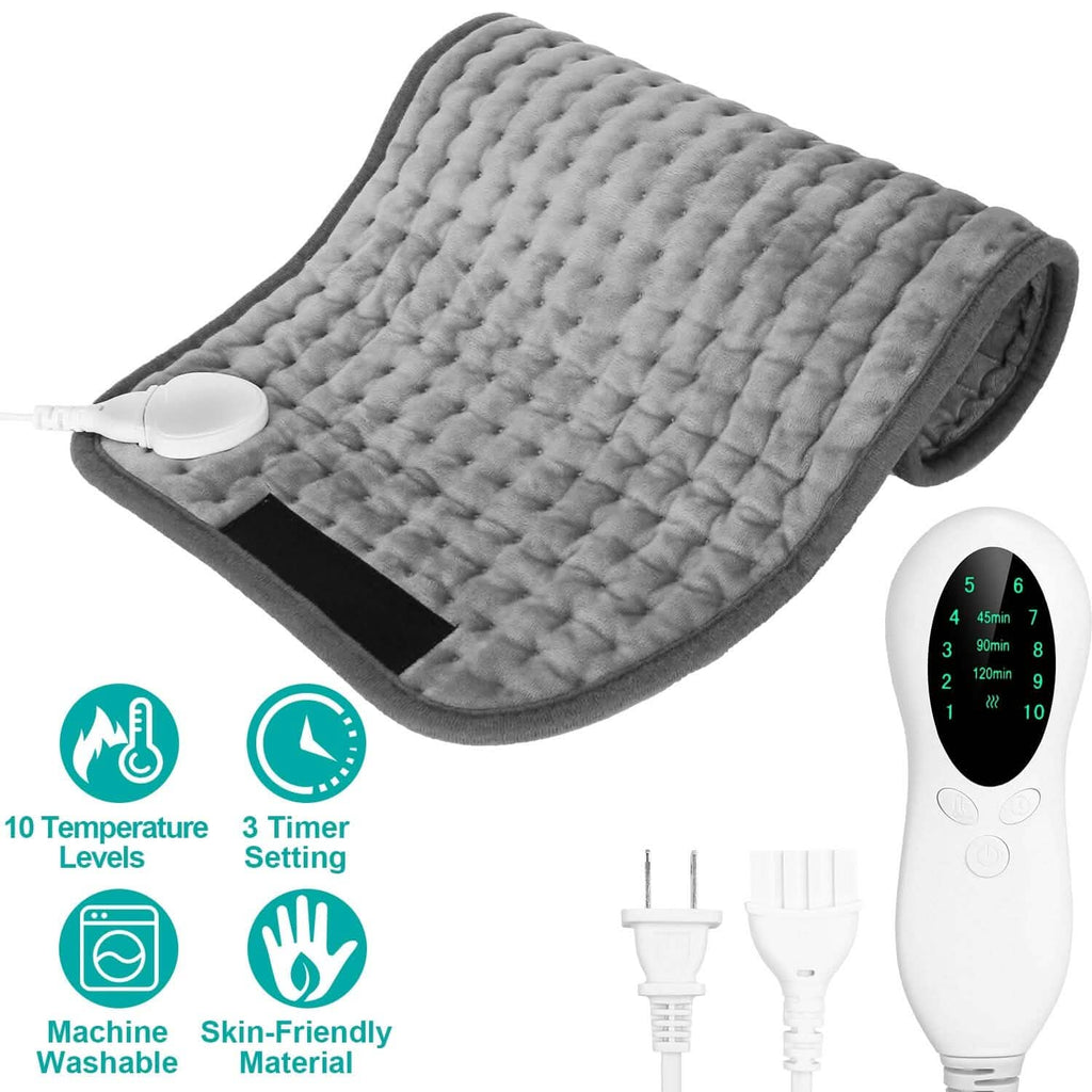 Electric Heating Pad for Back Abdomen Shoulder with 10 Adjustable Temperature Smart Timer Setting