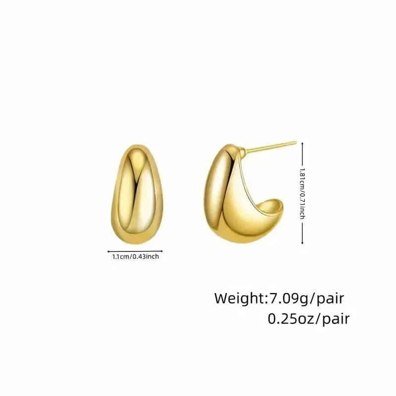 Elegant Water Drop Hoop Earrings for Women