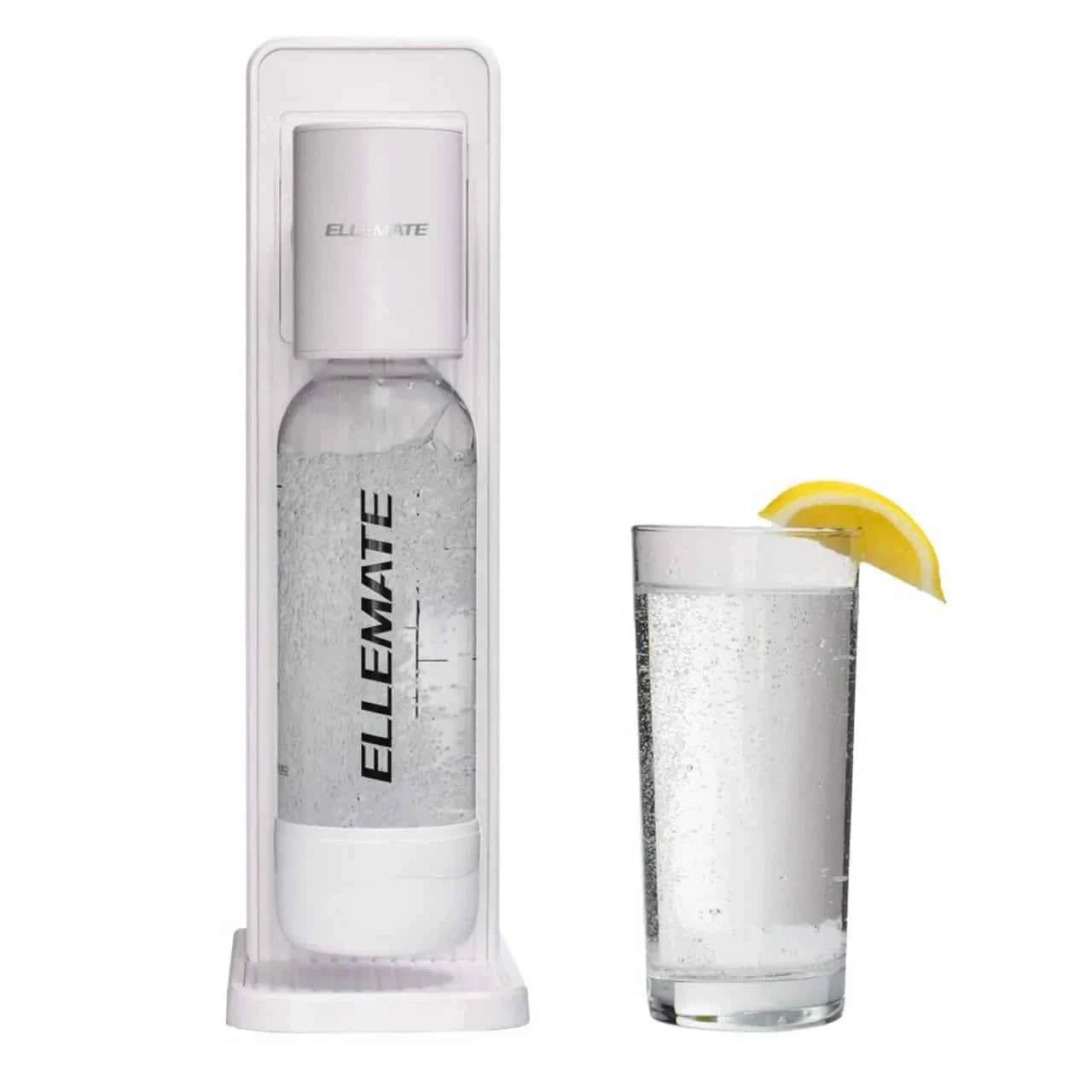 Ellemate Classic Carbonated Drink Maker, Seltzer Water with One-Push Fizz Technology, Cordless Carbonation for Bubbly Water