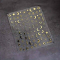 Embossed Three-dimensional Star and Moon Pattern Nail Stickers