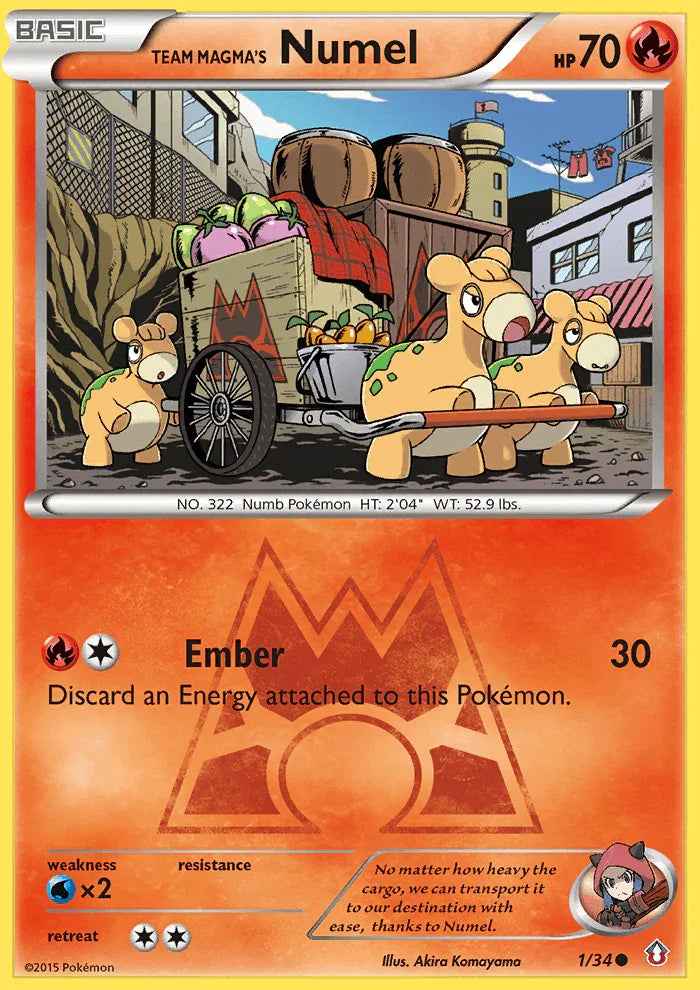 Team Magma's Numel (1/34) [XY: Double Crisis]