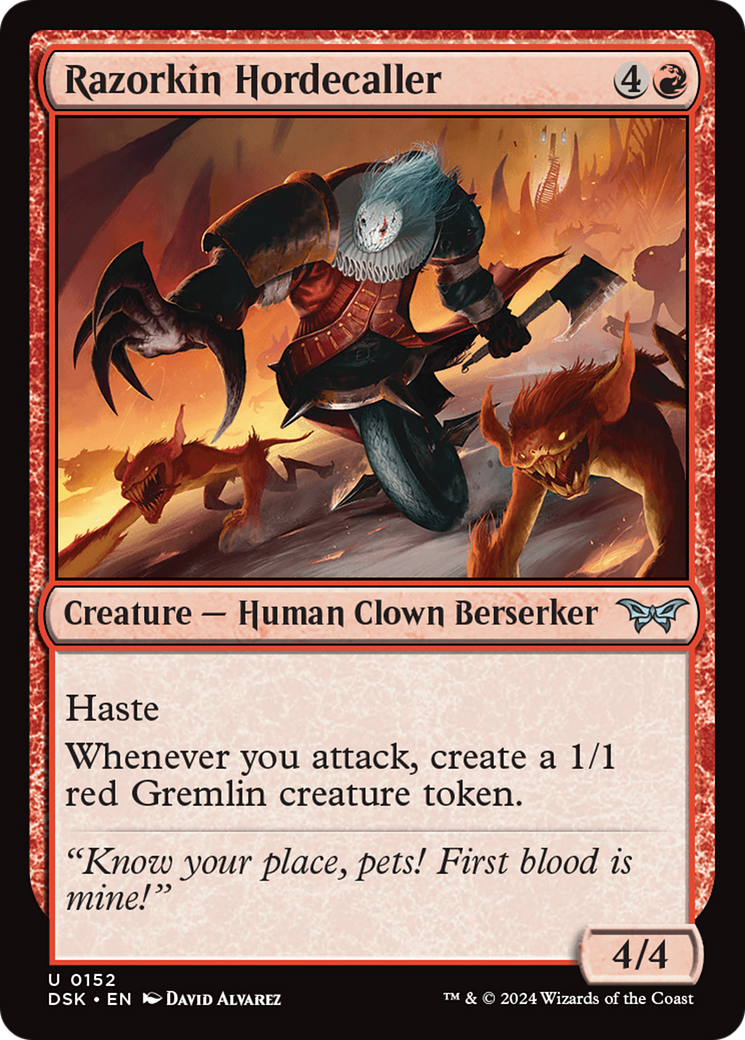 Razorkin Hordecaller (DSK-152) - Duskmourn: House of Horror Foil