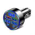 Fast Charging 6 Ports Car Charger Adapter with 4 USB + 2 Type-C 40W QC3.0