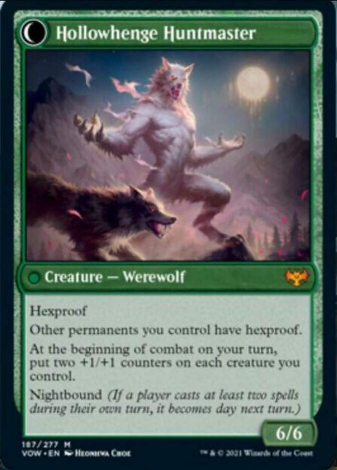Avabruck Caretaker // Hollowhenge Huntmaster (VOW-187) - Innistrad: Crimson Vow: (Double Faced Transform)