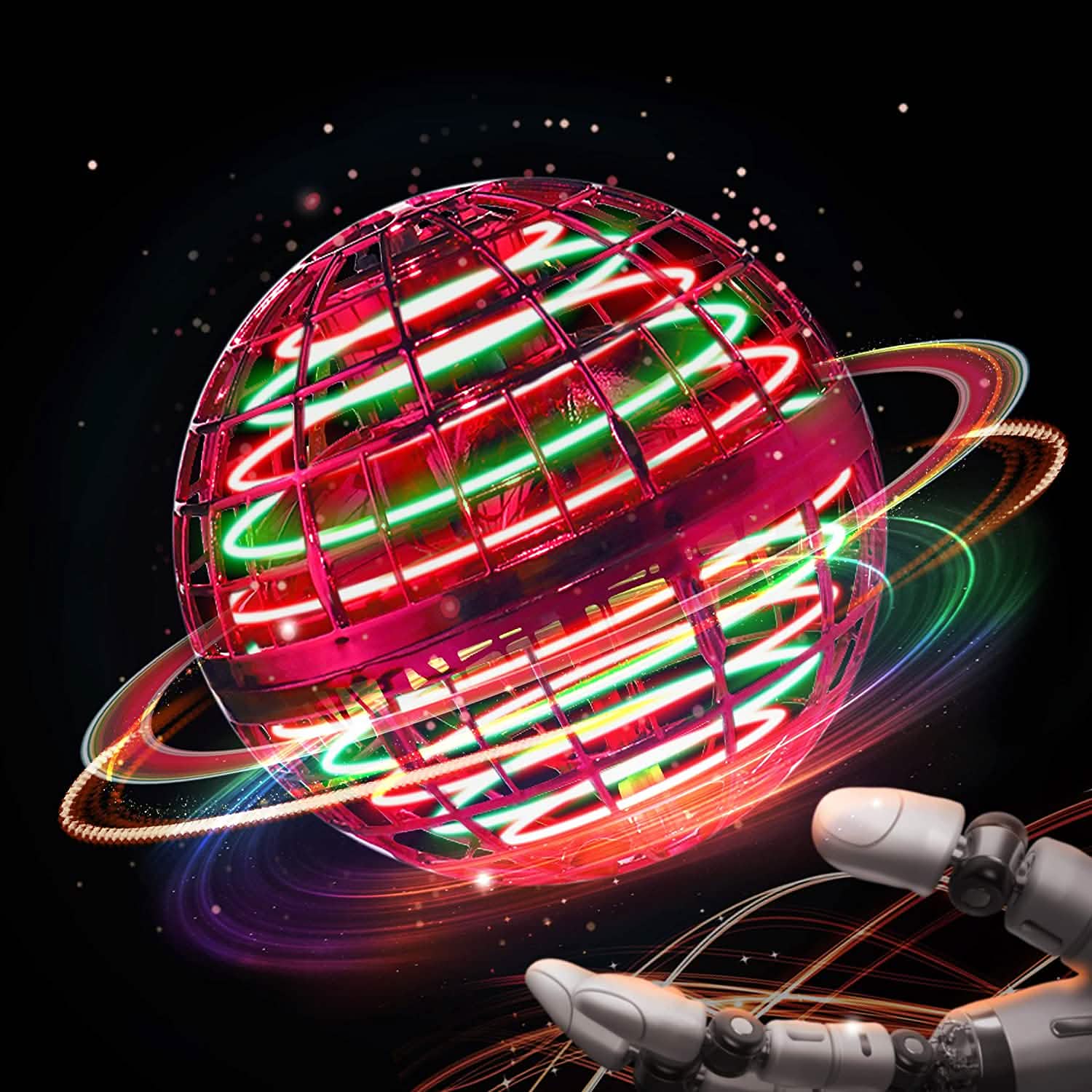 Flying Orb Ball Rechargeable Boomerang Spinner UFO Drone Toy