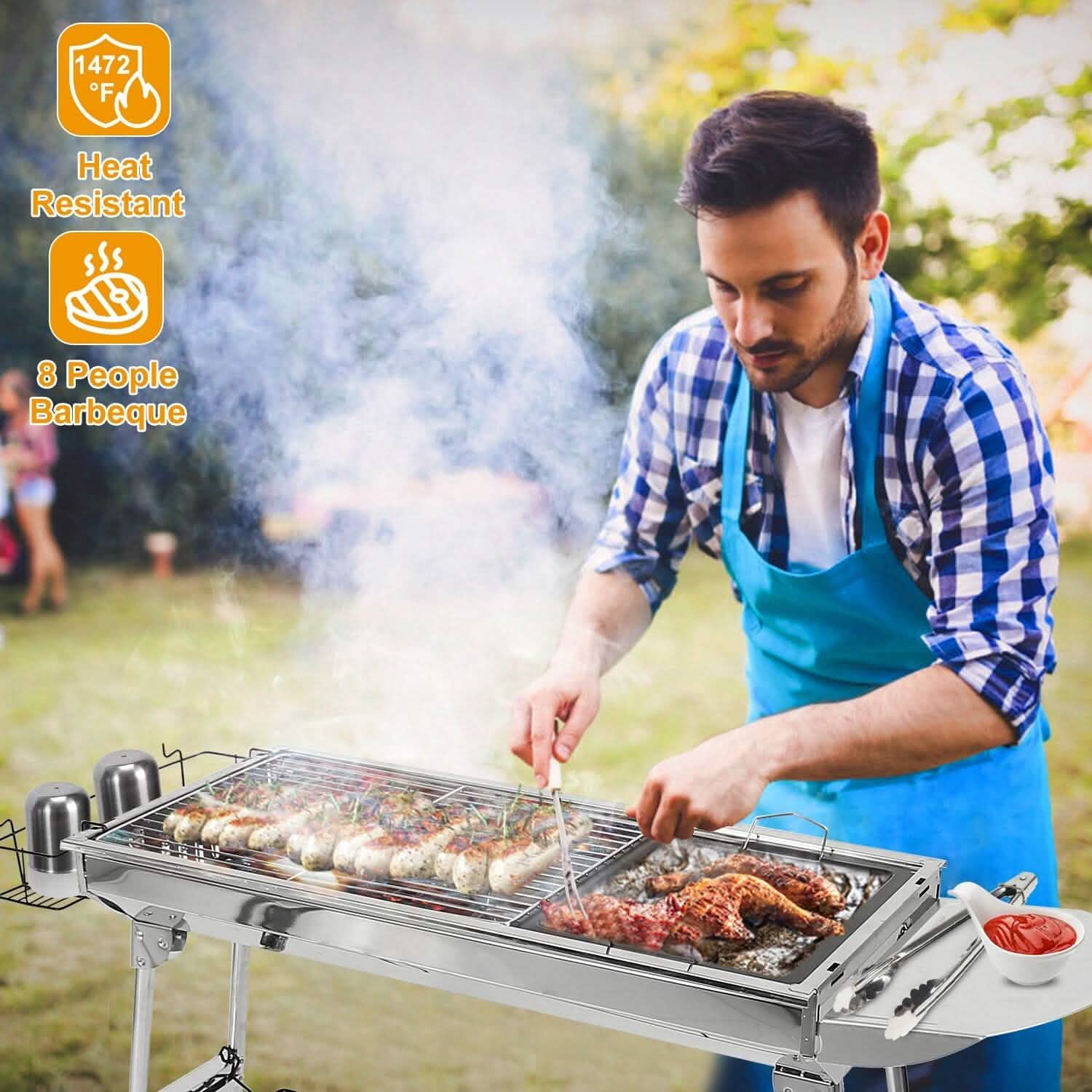 Foldable Portable Barbecue Grill
