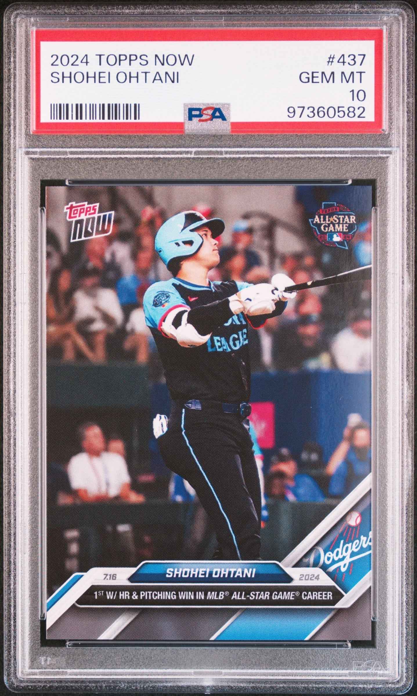 Graded 2024 Topps Now Shohei Ohtani #437 Baseball Card PSA 10 Gem Mint
