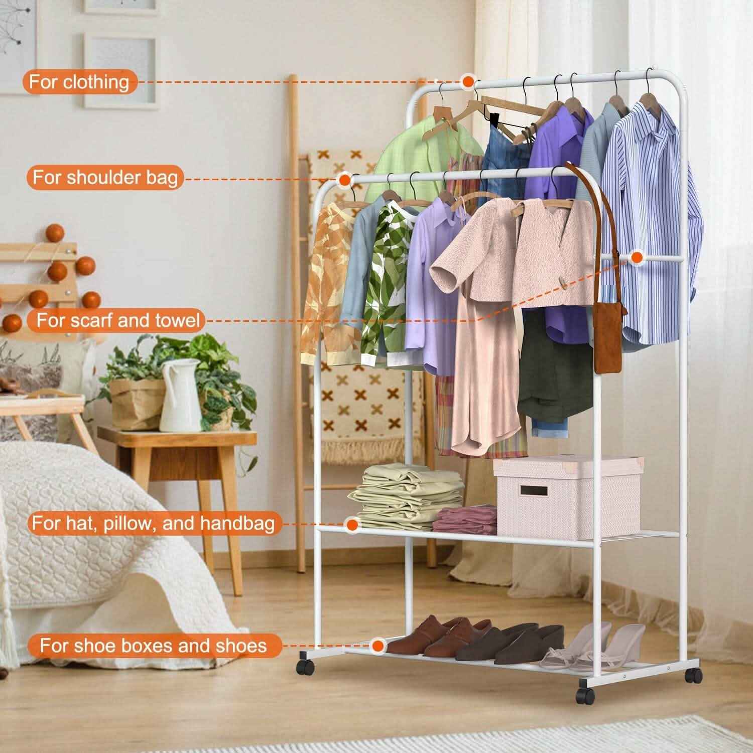 Garment Hanging Rack Clothing Organizer