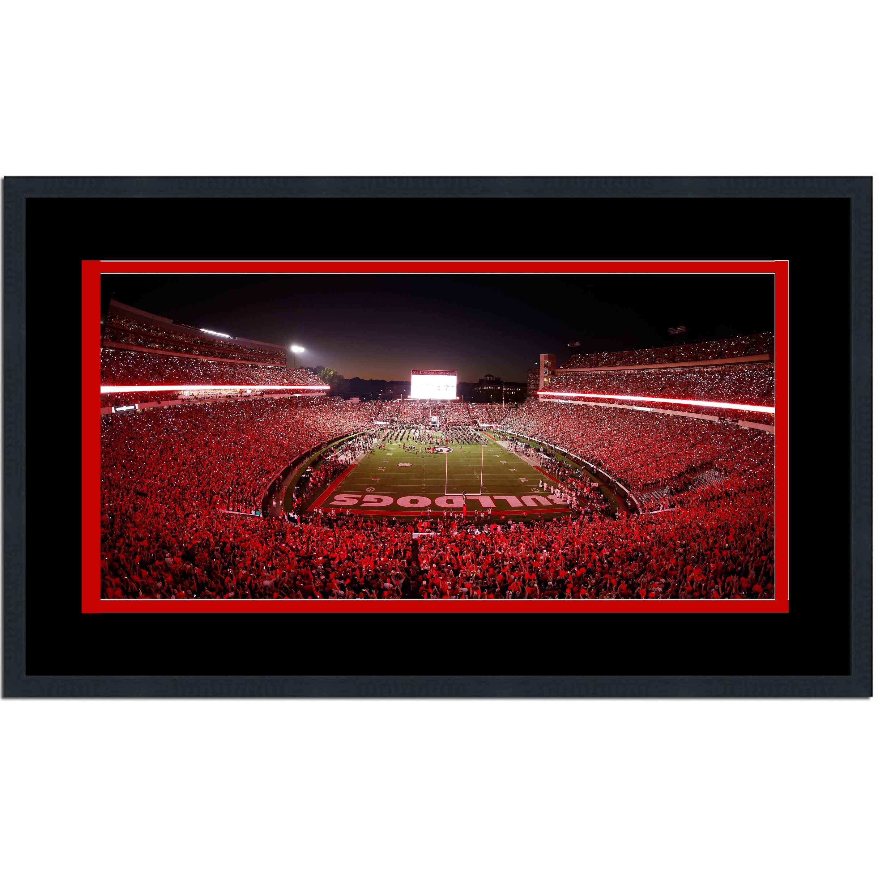 Framed Sanford Stadium Georgia Bulldogs 16x24 NCAA Football Photo Professionally Matted