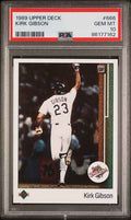 Graded 1989 Upper Deck Kirk Gibson World Series Home Run #666 Baseball Card PSA 10 Gem Mint