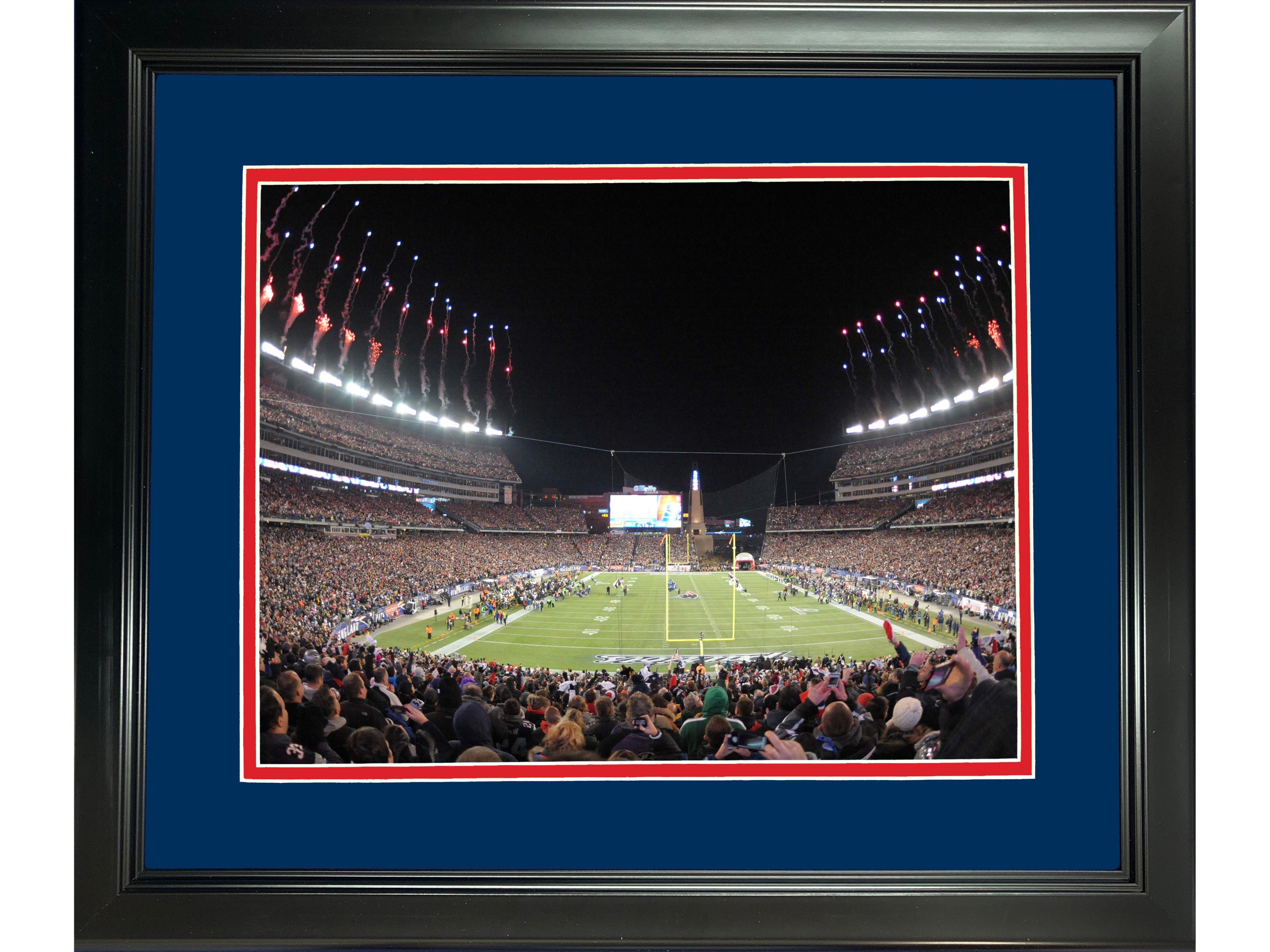 Framed Gillette Stadium New England Patriots 11"x14" Football Photo Professionally Matted