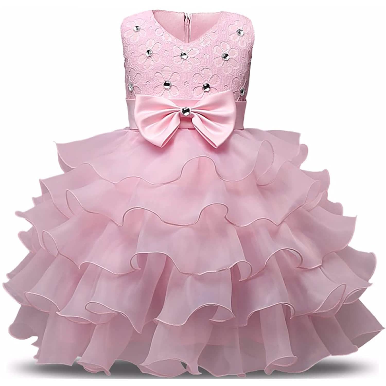 Girl Dress Kids Ruffles Lace Party Wedding Gown
